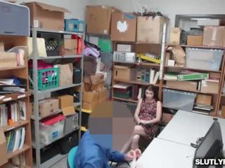 Thick manhood romping the shoplifters tight pussy