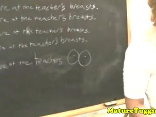 Granny jerk mademoiselle gives tugjob