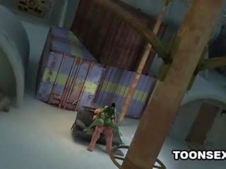 3d kartun mutant deity gets fucked hard outdoors