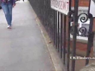 Charming Ashley Riders public flashing and outdoor babe exposing tits and pussy to v