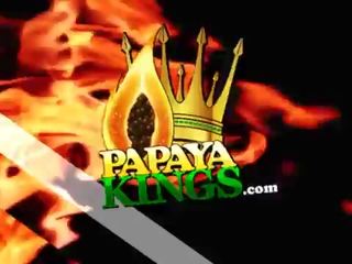 他妈的 蒂芙尼 甜 多汁 papaya 在 该 厨房