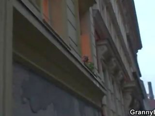Smashing buddy bangs lonely granny