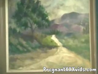 面部 為 金發 業餘 的preggo