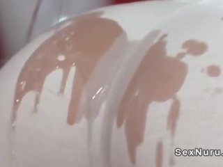 涂油 女同志 按摩师 手指 褐发女郎