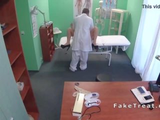 Sensational perawat in seragam fucks her perv medic