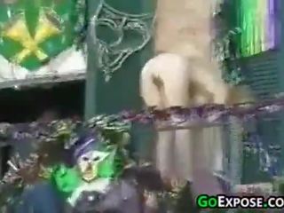 Nude Chick During Mardi Gras