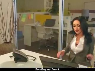 Horny Big-tit MILF fucks employee's big-dick in the office 28
