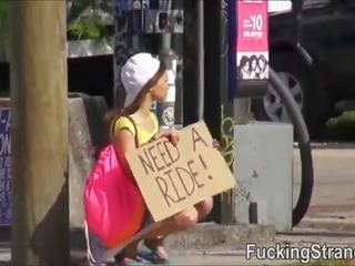 Hitchhiker 青少年 伦敦 工匠 性交 和 ‧射‧ 在 公
