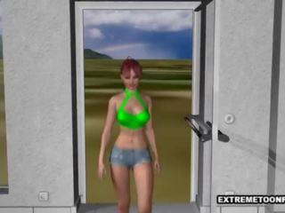3D Cartoon Redhead Gets Spit Roasted by Some Zombies <span class=duration>- 5 min</span>