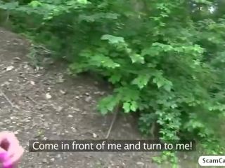 Cute brunette laura videos her flirty curves in a fake modelling
