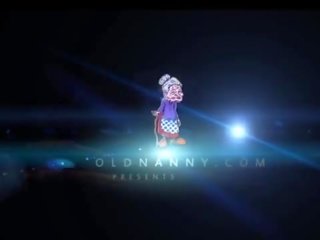 Groovy Young stripling fucking granny with strap-on OLDNANNY
