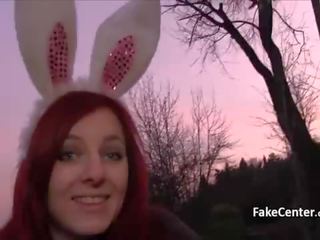Dude nailed redhead babe in public