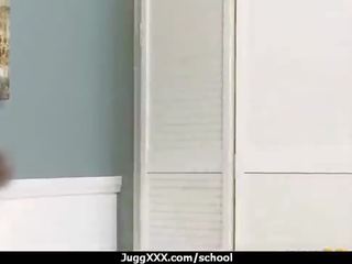 Big titted adolescent fucked hard in school 20