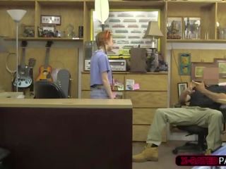 Gyzyl saçly and hard up dolly little gets hammered in shawns ofis