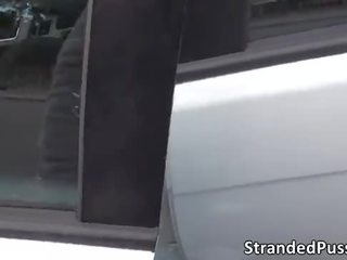 Libidinous teen Foxy Di goes outside anal x rated video with dude