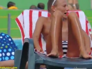 袒胸 裸体 青少年 tanning 混合 1