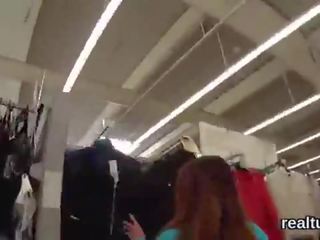 Enticing czech teen gets teased in the mall and fucked in pov