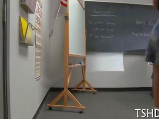 Teacher drills young woman