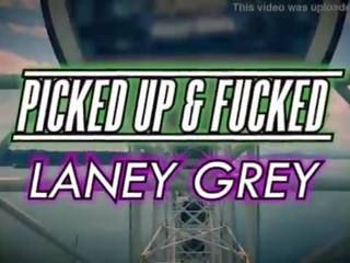 Laney grey gets picked up and fucked & creampied by laz fyre