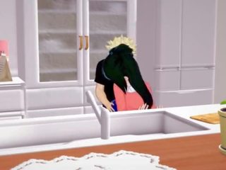 Мій hero academia&colon; katsuki bakugo helps в новий тендітна inko midoriya відчувати молодий знову