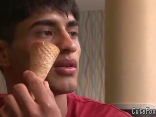 Swarthy twink gets him some putih meat