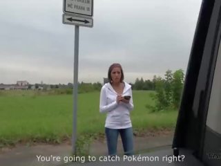 Splendid відмінно pokemon мисливець грудаста stunner переконаний для ебать чужий в driving фургон