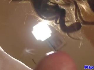 Glamcore eurobabe fucks mature british couple