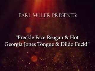 Freckle 脸 reagan & first-rate 格鲁吉亚 jones 舌头 & 假阳具 fuck&excl;