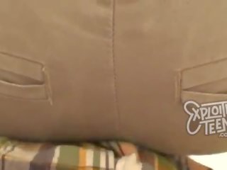 Brand i ri brune adoleshent me i madh cica dhe një shëndoshet bythë sucks johnson
